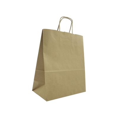 Sacs cabas avec poignées torsadées - kraft brun