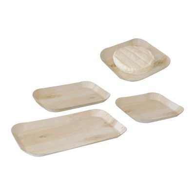 Barquettes imitation bois clair