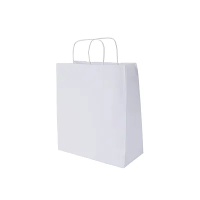 Sacs cabas avec poignées torsadées - kraft blanc