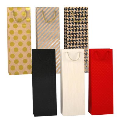 Sacs bouteille décors avec poignées polycoton