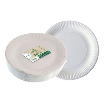 Assiettes carton blanches