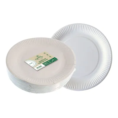 Assiettes carton blanches