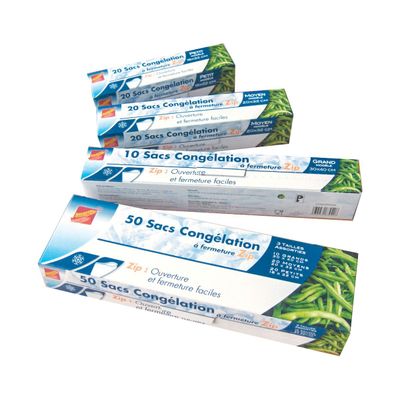 Sacs congélation à zip