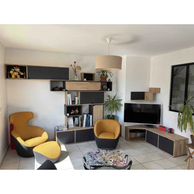 Bibliothèque et meuble TV