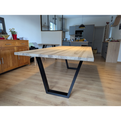 Table à manger en noyer avec rallonge