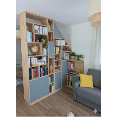 Bibliothèque en sous-pente