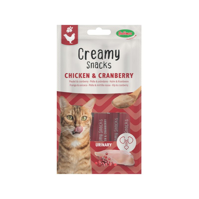 Creamy Snacks Chat x4, poulet/cranberry, 60g