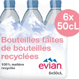 EAU EVIAN PET 6x50cl
