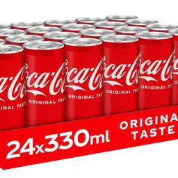 COCA REGULAR SLEEK CANS 24x33cl