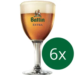VERRES BATTIN BRUNE/EXTRA 25cl x6