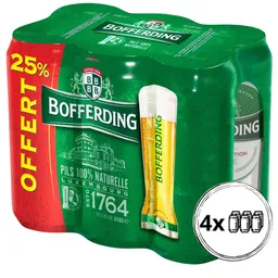BOFFERDING PILS -25% 4,8° CANS 4x6x50cl
