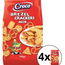 SNACK BREZEL CRACKERS MIX CROCO 4x750g