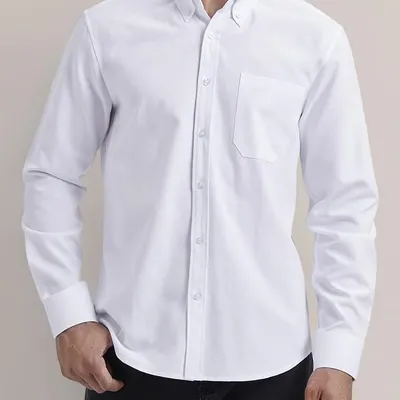 Chemise Oxford homme - M — Blanc