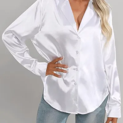 Chemisier en soie naturelle - S — Blanc