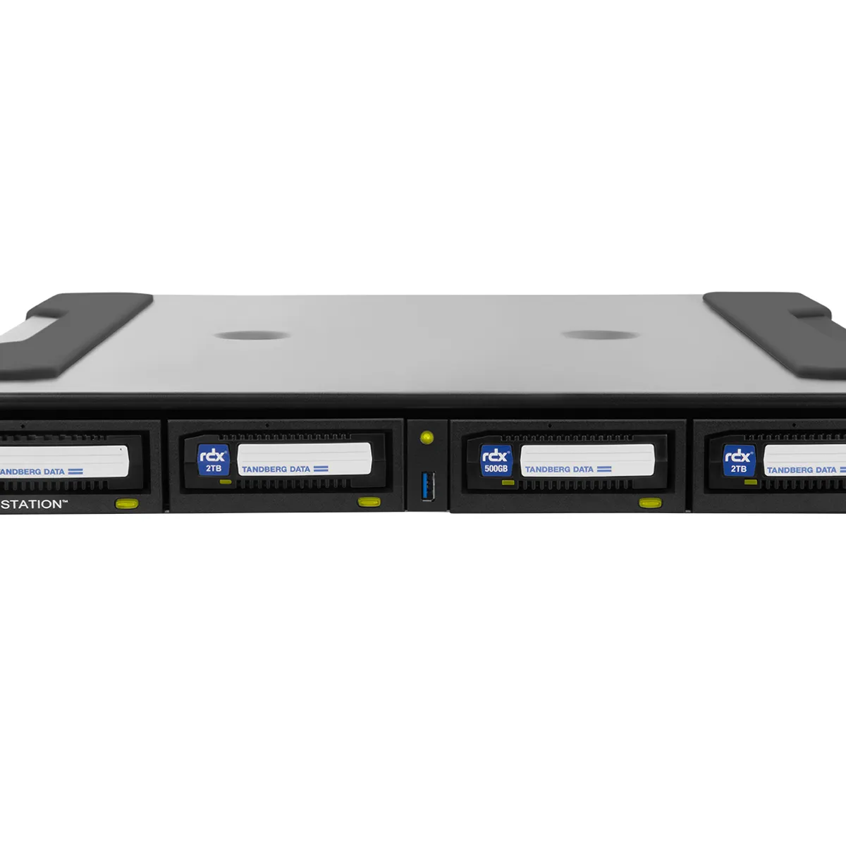 Tandberg Data O-T RDX QuikStation 4 RM, 4 baies, 4 x 1 Go Ethernet, baie de lecteur amovible, desktop 1U — image produit 4