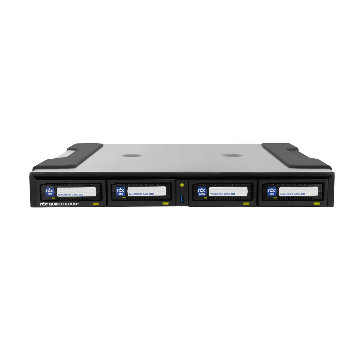 Tandberg Data O-T RDX QuikStation 4 RM, 4 baies, 4 x 1 Go Ethernet, baie de lecteur amovible, desktop 1U — image produit 4