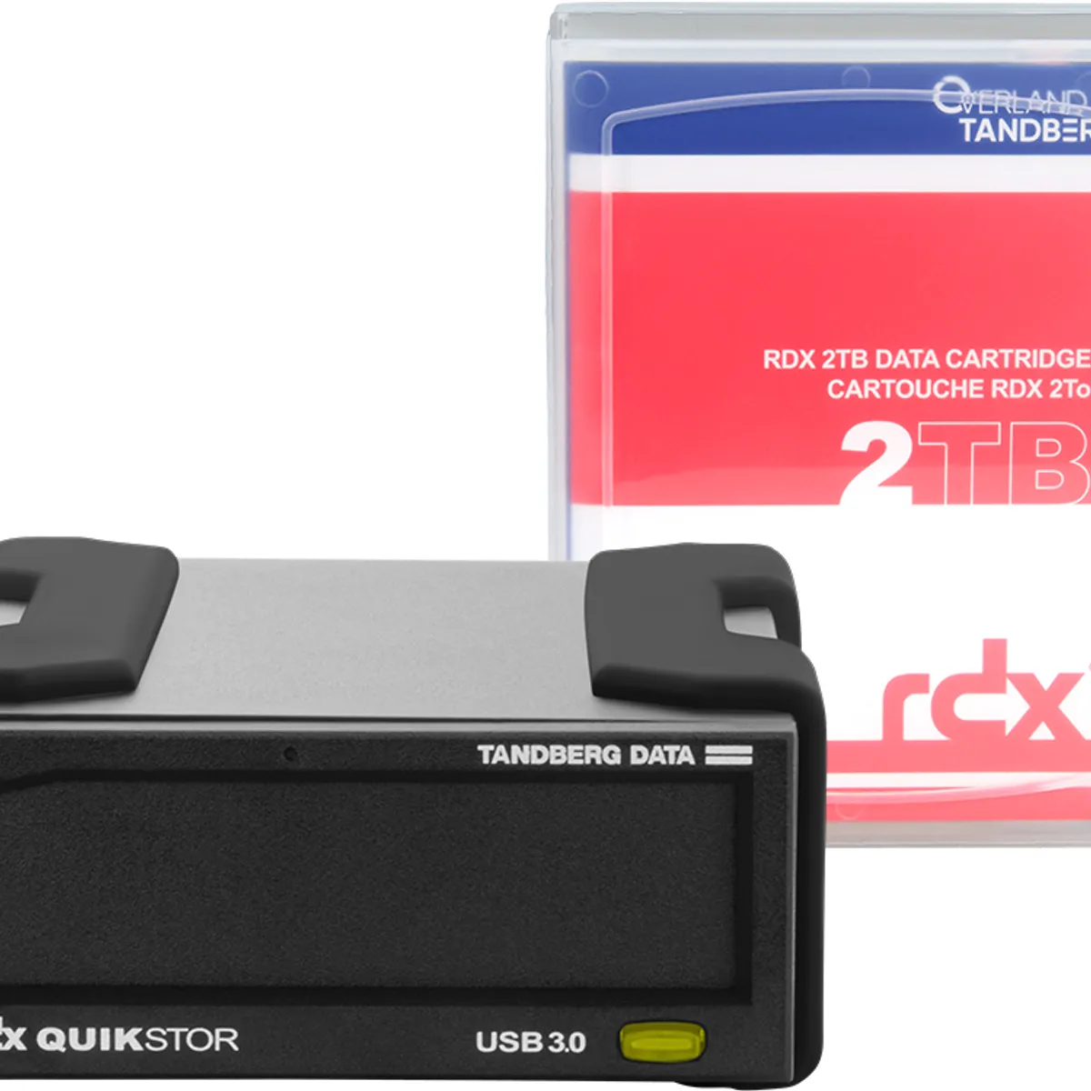 Tandberg Data O-T Kit de lecteur RDX avec cassette de 2 To, externe, noir, USB3+