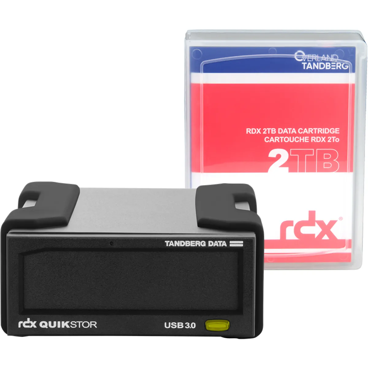 Tandberg Data O-T Kit de lecteur RDX avec cassette de 2 To, externe, noir, USB3+