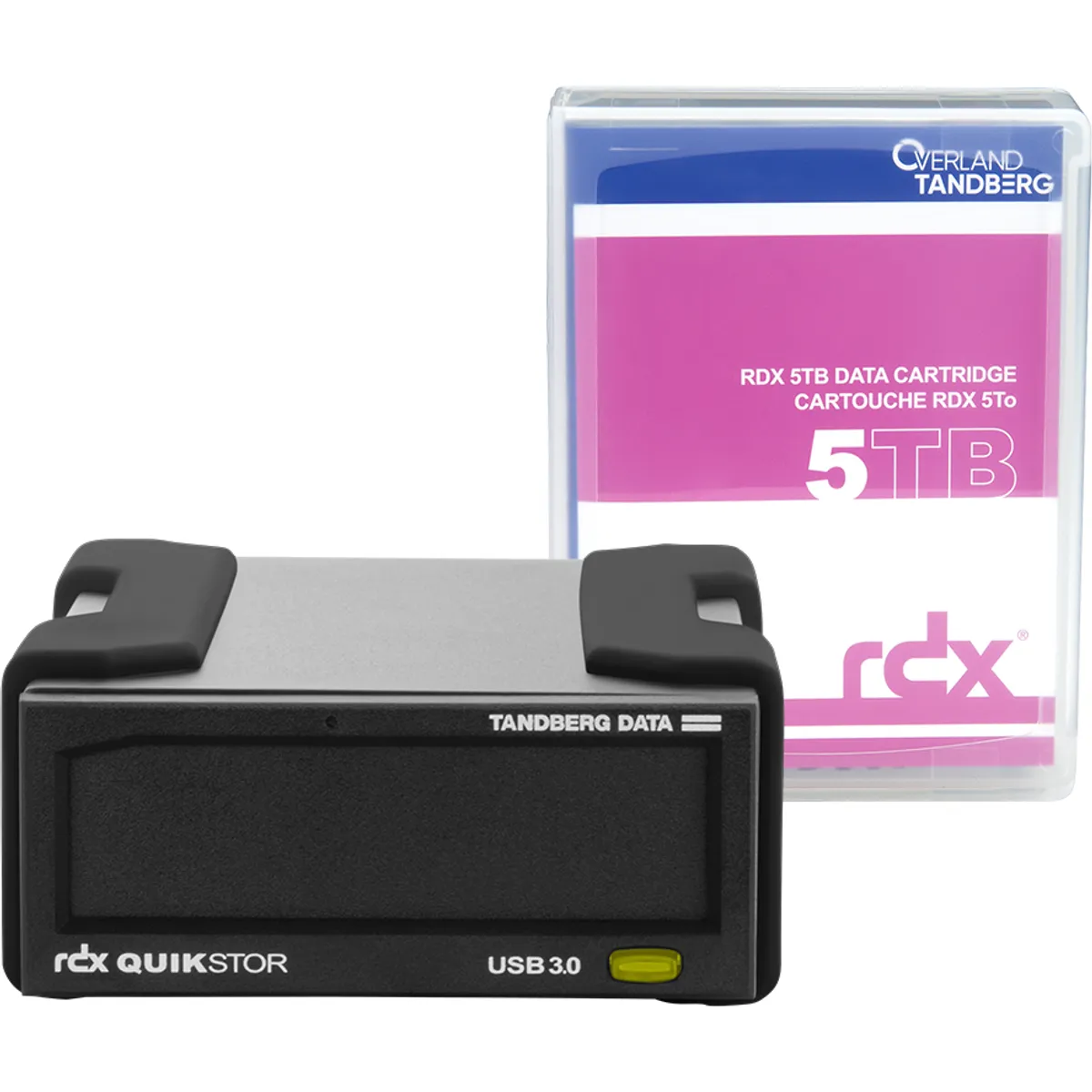 Tanberg Data O-T Kit de lecteur RDX avec cassette de 5 To, externe, noir, USB3+