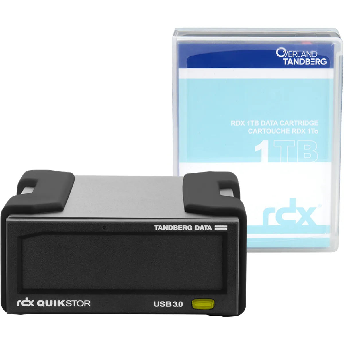Tandberg Data O-T Kit de lecteur RDX avec cassette de 1 To, externe, noir, USB3+