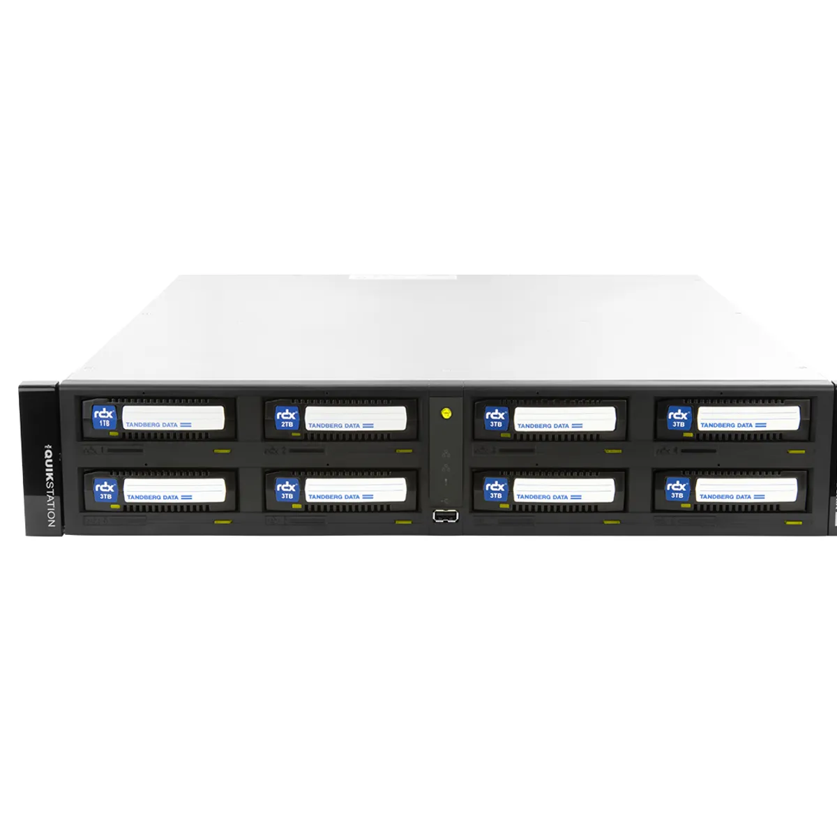Tandberg Data O-T RDX QuikStation 8 RM, 4 baies, 2x 10 Go Ethernet, baie de lecteur amovible, montage en rack 2U — image produit 5