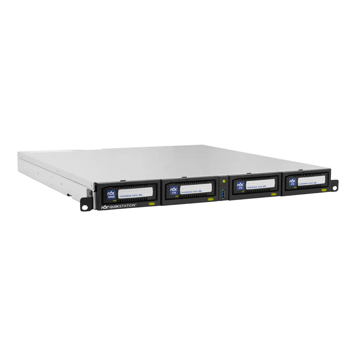 Tandberg Data O-T RDX QuikStation 4 RM, 4 baies, 4 x 1 Go Ethernet, baie de lecteur amovible, montage en rack 1U — image produit 8