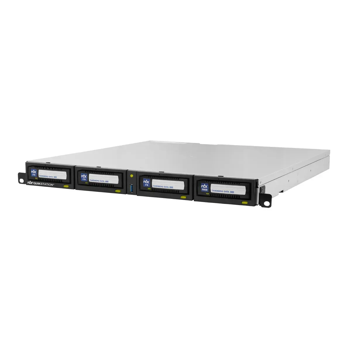 Tandberg Data O-T RDX QuikStation 4 RM, 4 baies, 4 x 1 Go Ethernet, baie de lecteur amovible, montage en rack 1U — image produit 4