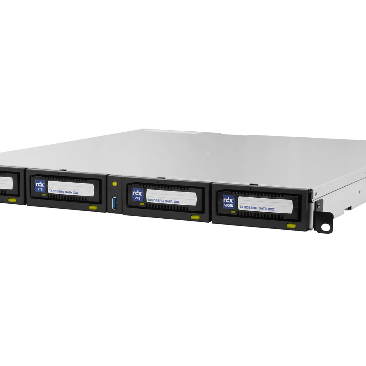 Tandberg Data O-T RDX QuikStation 4 RM, 4 baies, 4 x 1 Go Ethernet, baie de lecteur amovible, montage en rack 1U — image produit 4