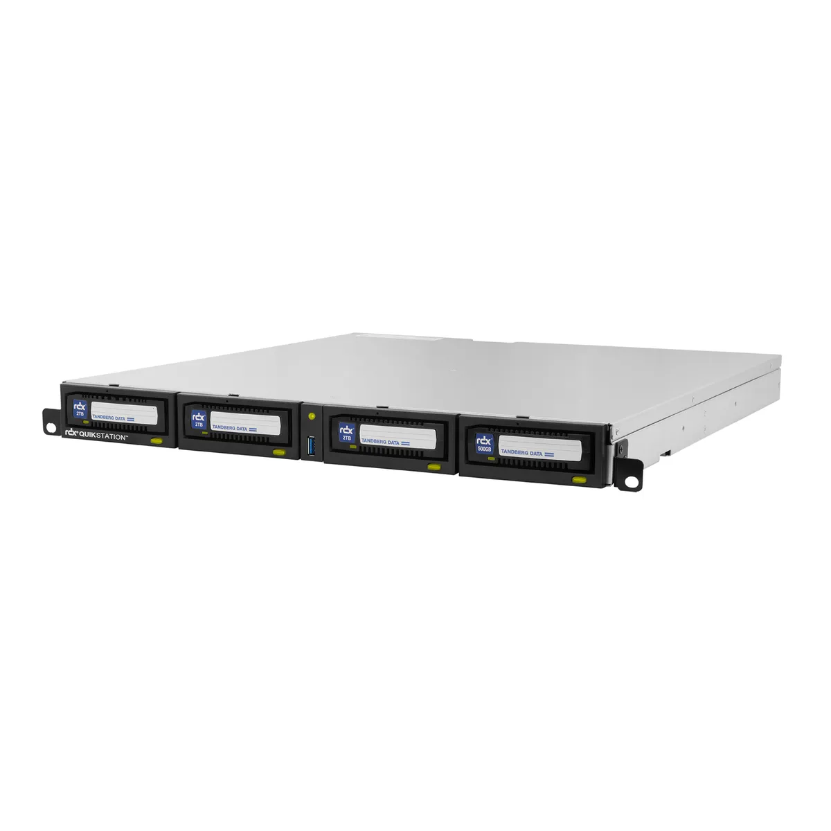 Tandberg Data O-T RDX QuikStation 4 RM, 4 baies, 4 x 1 Go Ethernet, baie de lecteur amovible, montage en rack 1U — image produit 4