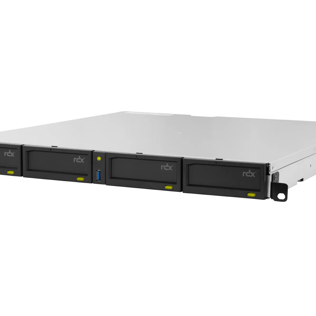 Tandberg Data O-T RDX QuikStation 4 RM, 4 baies, 4 x 1 Go Ethernet, baie de lecteur amovible, montage en rack 1U — image produit 5