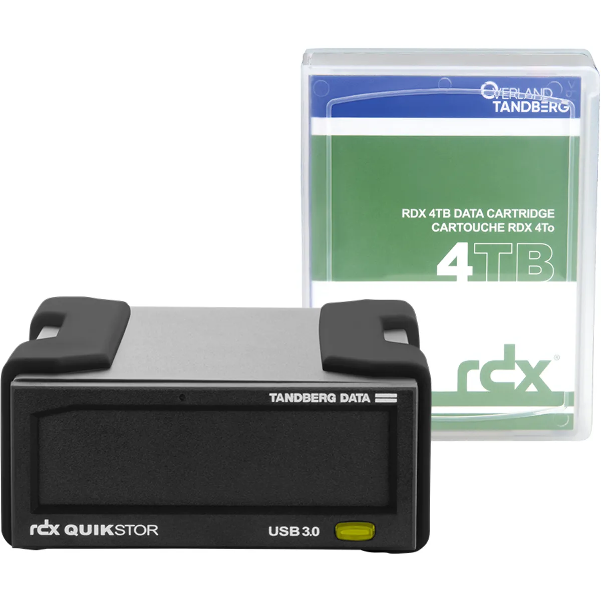 Tandberg Data O-T Kit de lecteur RDX avec cassette de 4 To, externe, noir, USB3+